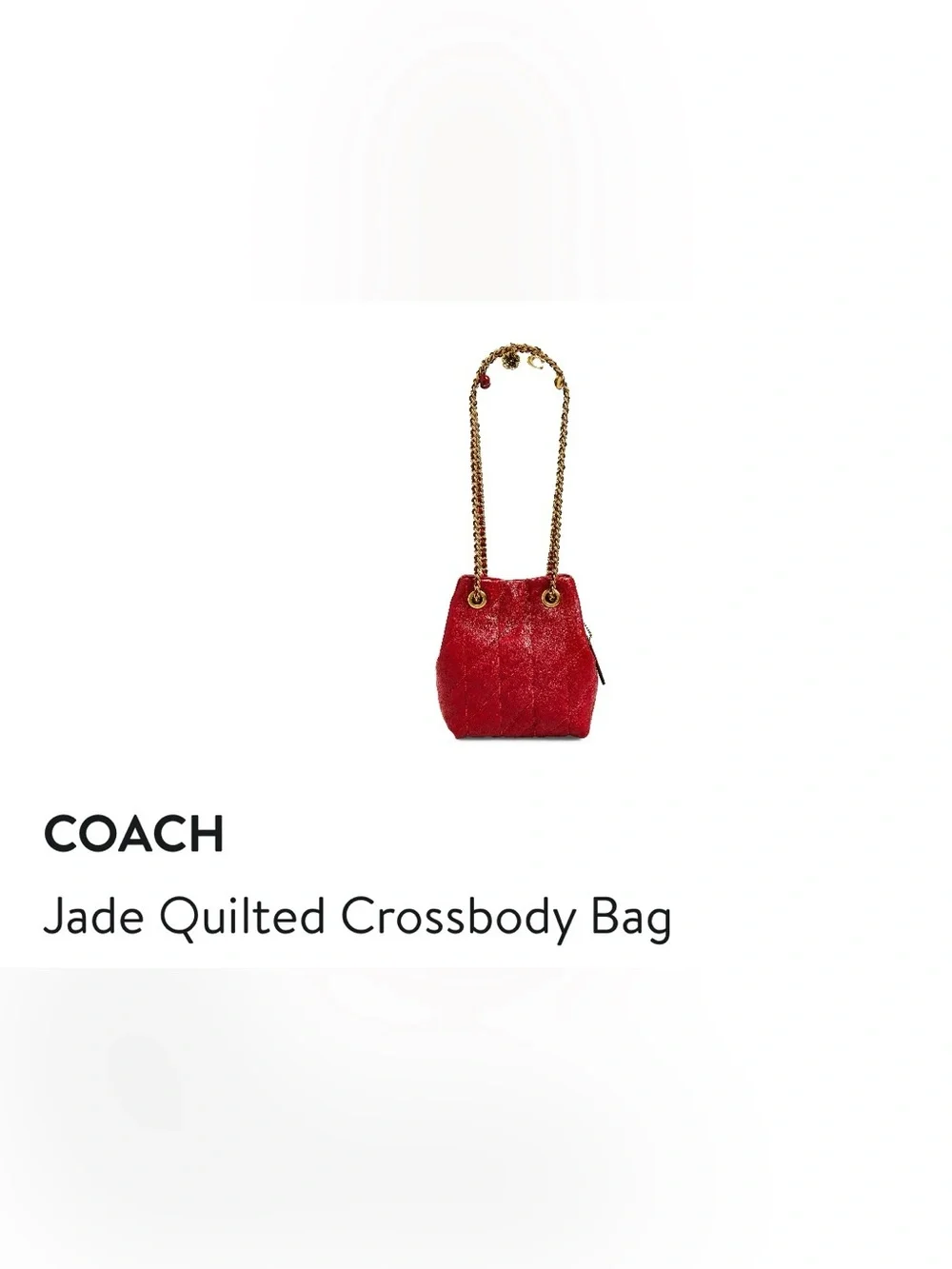 Coach Scarlet Quilted Chain-Handle Crossbody Bag with charms